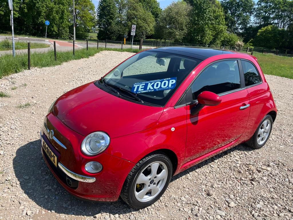 Fiat 500 1.2 C 2010 airco pano-dak half leder APK nieuw, Auto's, Voorwielaandrijving, 1242 cc, 4 cilinders, 840 kg