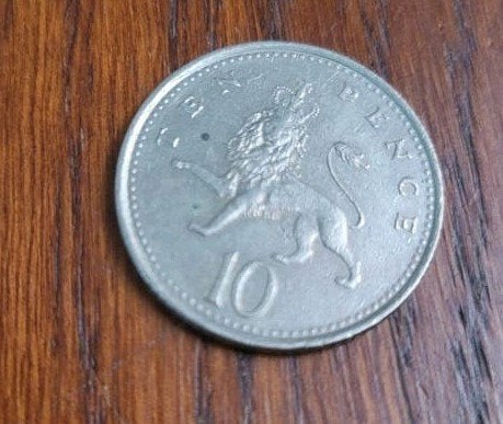 Zeldzame 10 Pence munt met leeuw, Ophalen of Verzenden, Overige landen, Losse munt