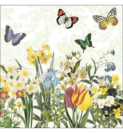 Ambiente servet spring bloomers 33 x 33 cm 13317015, ., Nieuw, Papier of Karton, .
