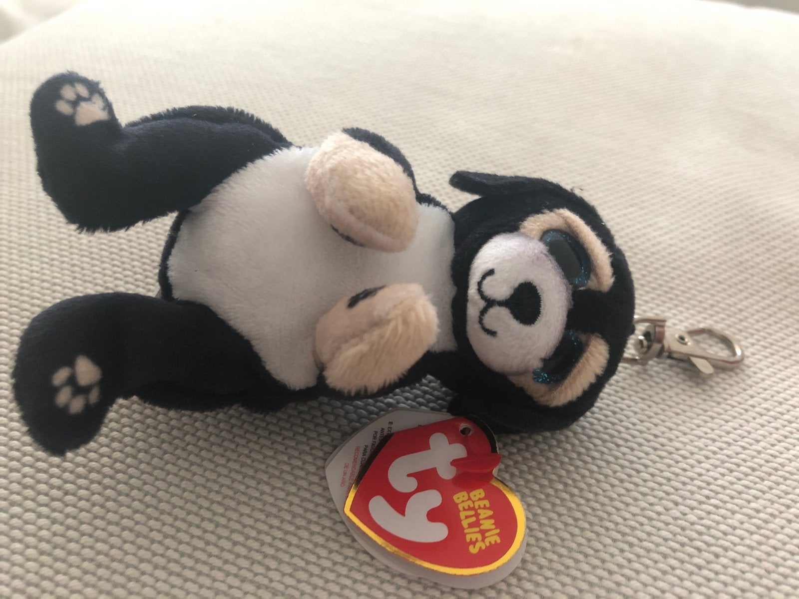 Ty Beanie Bellies Ranger de Hond Sleutelhanger, Overige karakters, Zwart, Klein (minder dan 20 cm), Ty