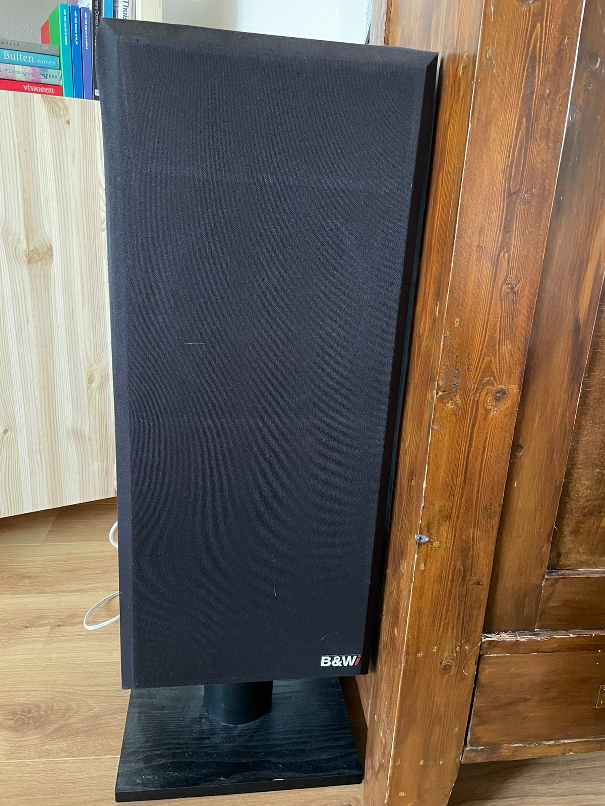 B&W DM220 luidsprekers incl voet en front doek, Ophalen, Gebruikt, Vloerstaande luidspreker, Bowers & Wilkins (B&W)