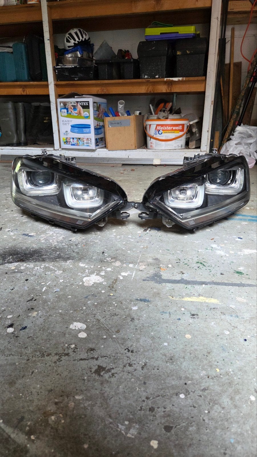 VW Golf Sportsvan koplampen set, Verzenden, Gebruikt, Volkswagen