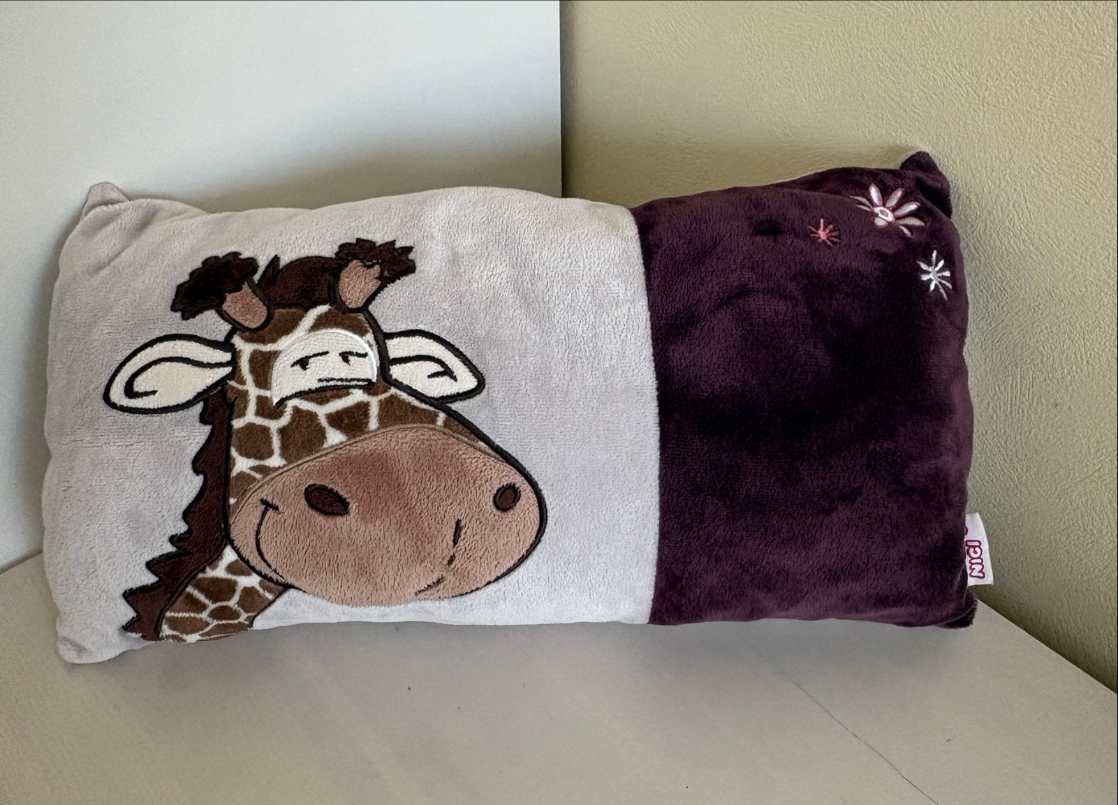 Nici Giraffe Kussen 45x25 cm, Overige merken, Meerkleurig, Ophalen of Verzenden, Zo goed als nieuw