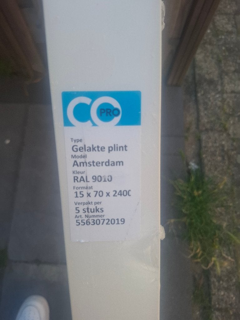Plinten hoog  wit nieuw, Ophalen, Nieuw, Mdf, 200 tot 250 cm