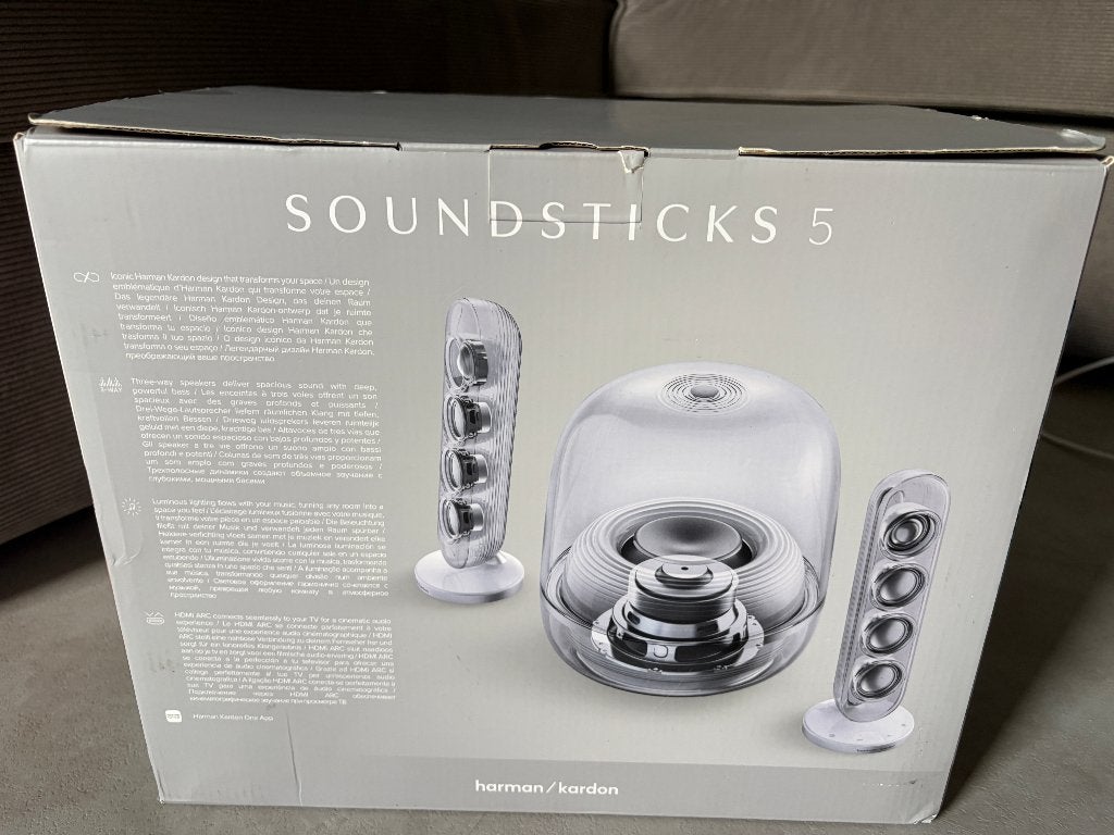 Harman Kardon Soundsticks 5, 150 watt of meer, Ophalen of Verzenden, Zo goed als nieuw, Surroundset