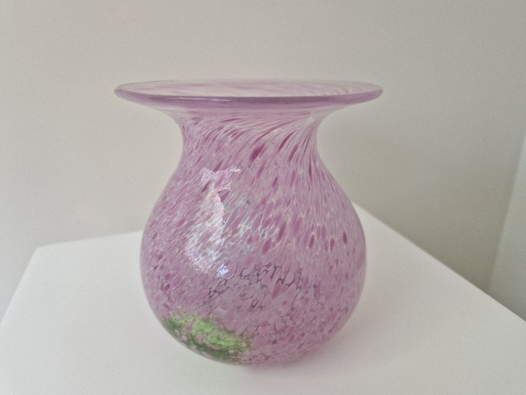 Vintage Glazen Designvaas 'Pastel' – Stijl Kosta Boda, Antiek en Kunst, Ophalen of Verzenden