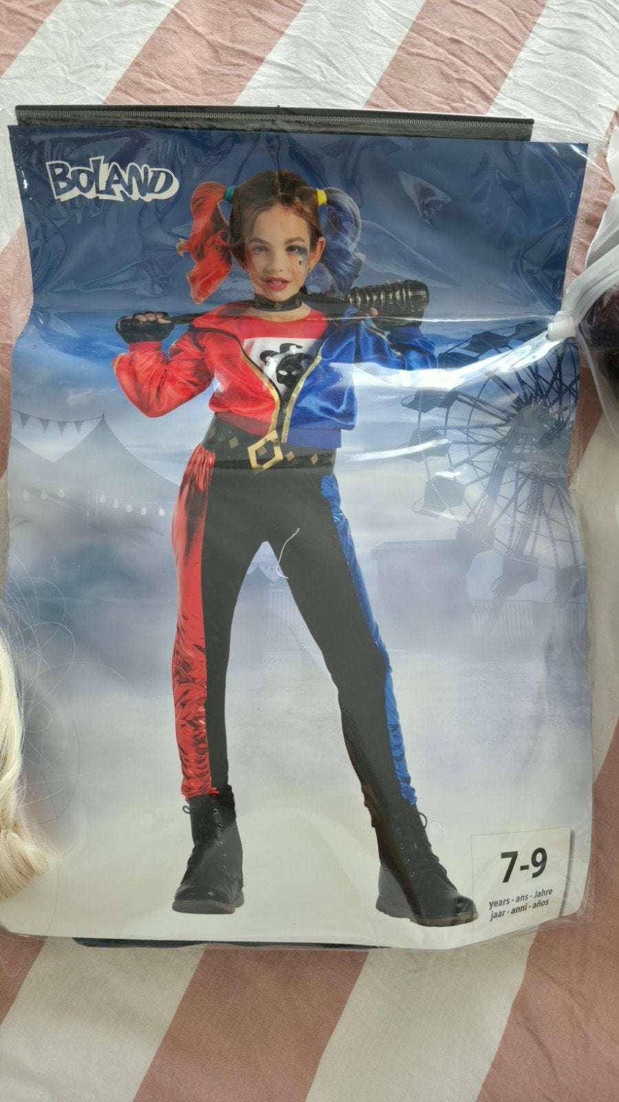 Harley Quinn kostuum voor kinderen (7-9 jaar), Kinderen en Baby's, Carnavalskleding en Verkleedspullen, Ophalen of Verzenden, Nieuw