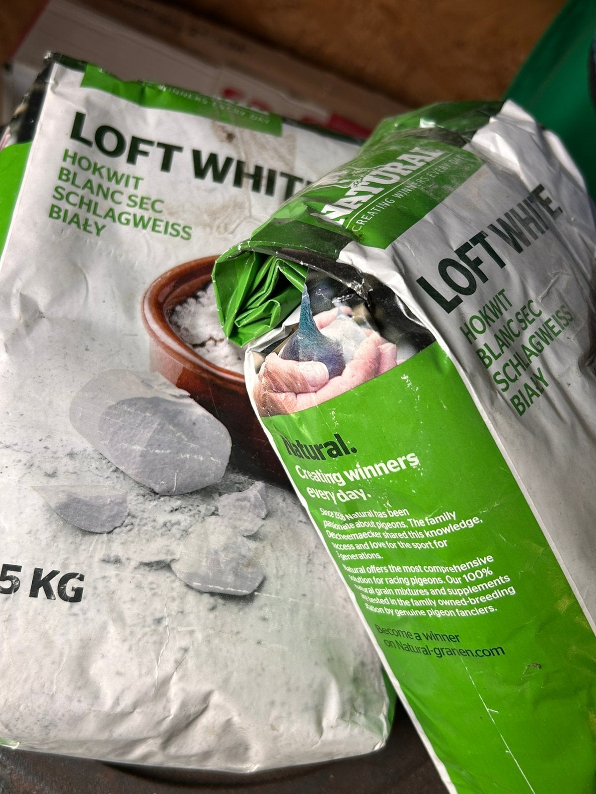 Hokwit 2,5 kilo 2 zakken, Ophalen of Verzenden, Zo goed als nieuw