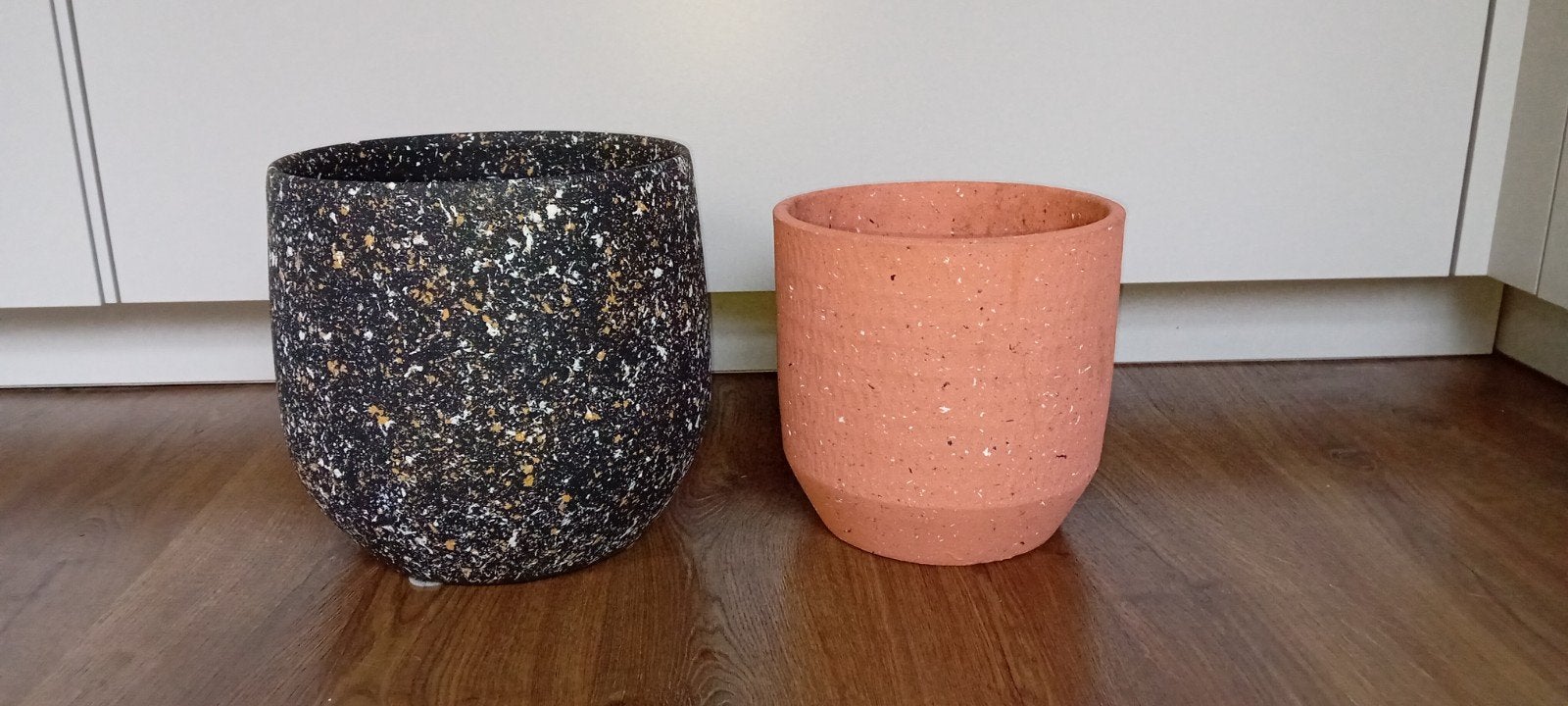 Grote bloempotten (set van 2), Rond, Minder dan 40 cm, Aardewerk, Ophalen