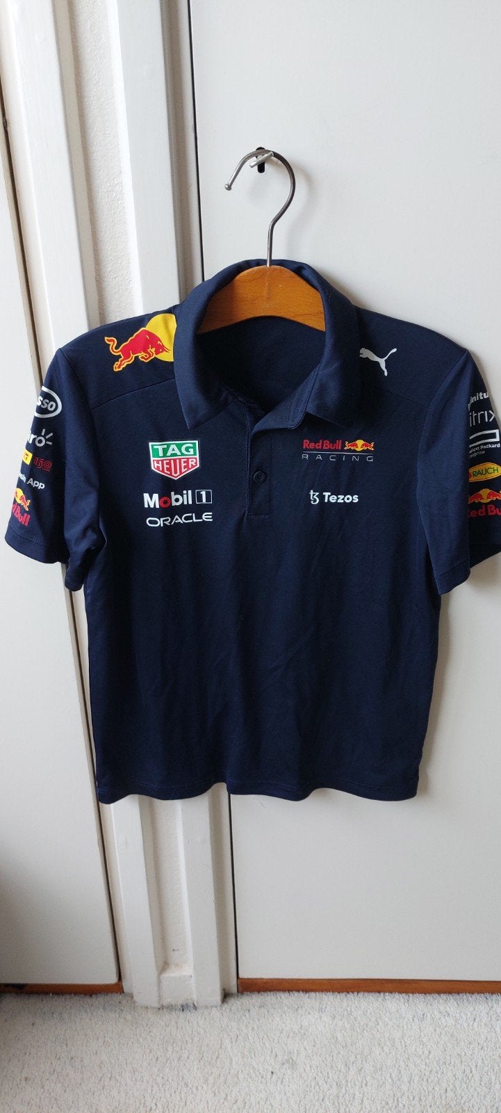 Verstappen Red Bull Racing shirt maat 140, Gebruikt, Puma, Ophalen of Verzenden, Shirt of Longsleeve