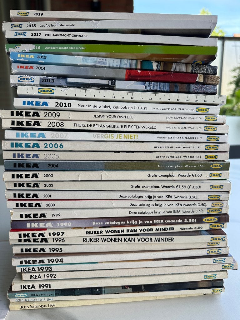 Ikea gidsen Ikea catalogussen 1987 tm 2019 -ALLEEN IN 1 KOOP, Ophalen of Verzenden, Gelezen, Catalogus
