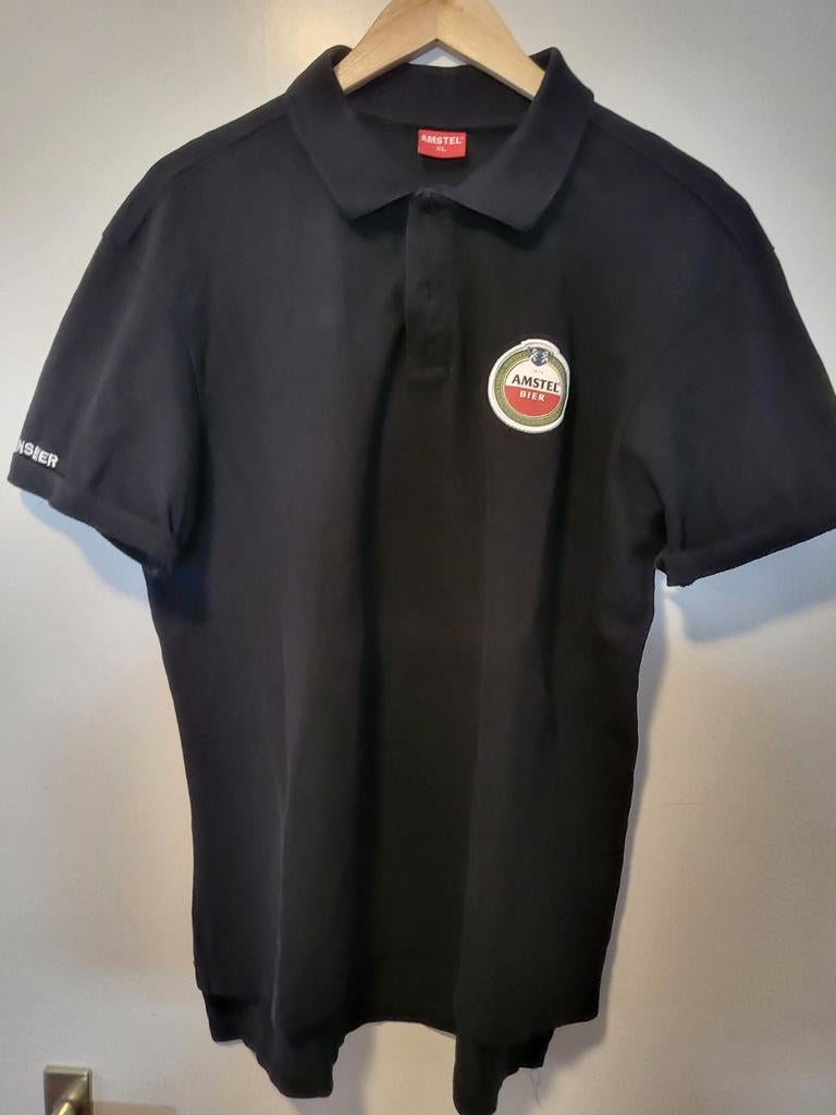 Amstel Bier Polo Shirt Zwart - Maat L, Maat 52/54 (L), Zwart, Amstel, Ophalen of Verzenden