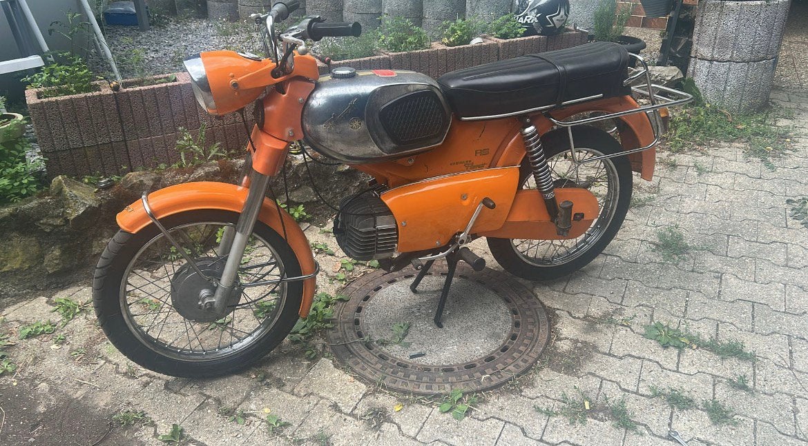 Kreidler RS 1972 - 76ccm, Nieuw Kabelboom, Bing 23, Ophalen, Gebruikt