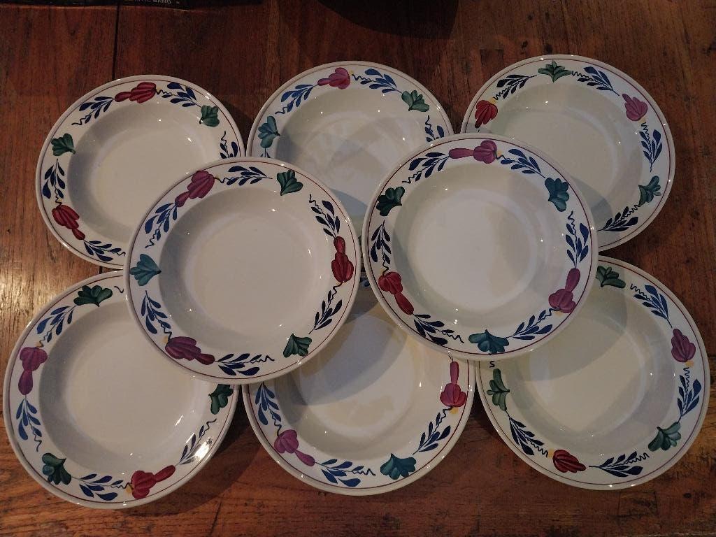 8x boerenbont diepbord / boch, Ophalen, Zo goed als nieuw, Bord(en), Overige stijlen