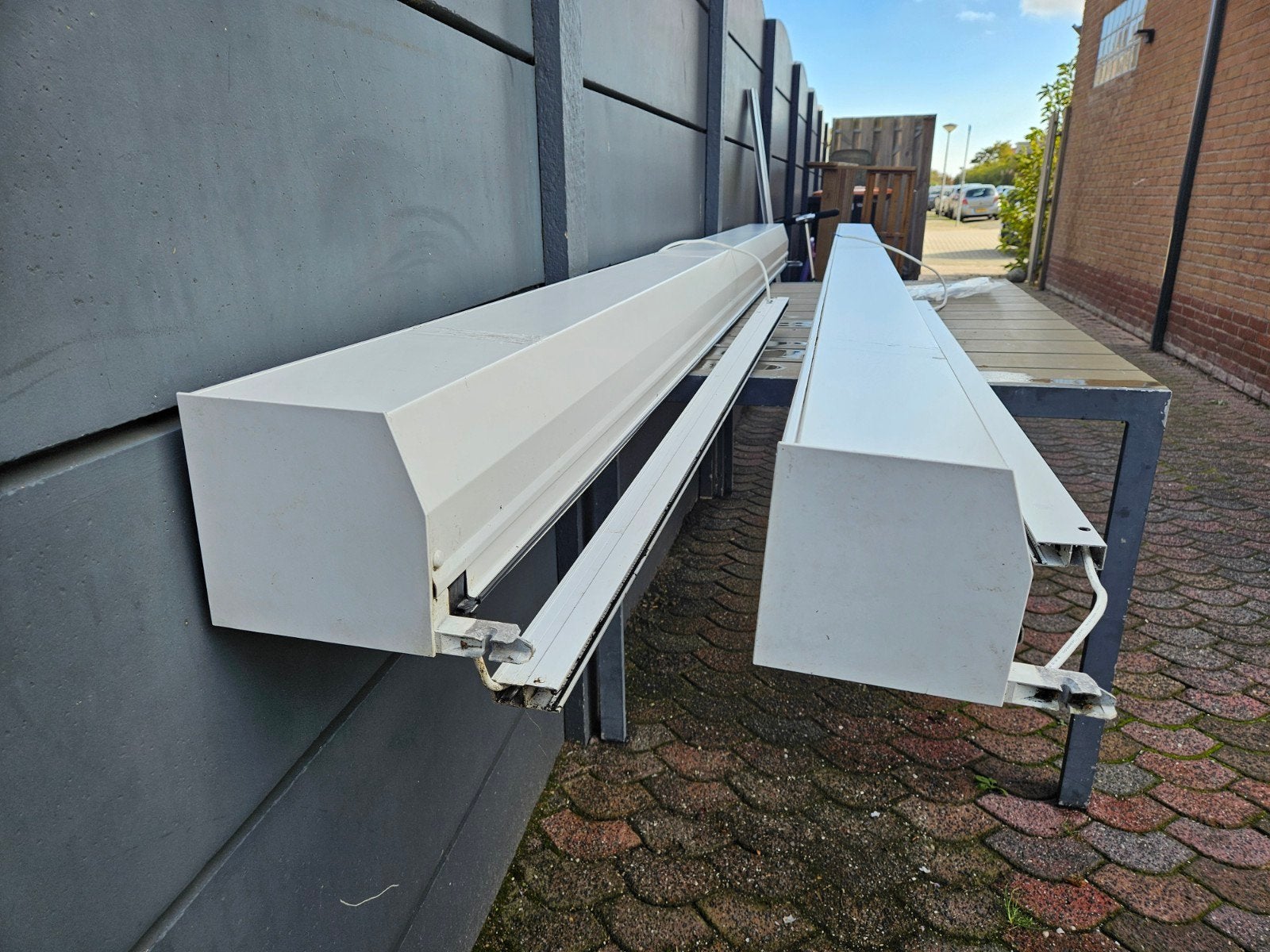 Rolluiken  Elektrische bediening Roma Pento (2 stuks), Ophalen, 200 cm of meer, Wit, 200 cm of meer