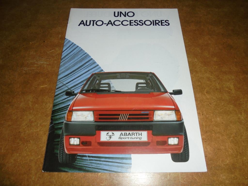 brochure Fiat Uno originele Abarth accessoires, Ophalen of Verzenden, Zo goed als nieuw, Overige merken