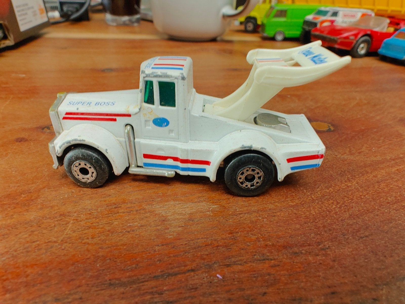 Matchbox Super Boss Kenworth Sleep Cab Takelwagen 1982, Ophalen of Verzenden, Gebruikt