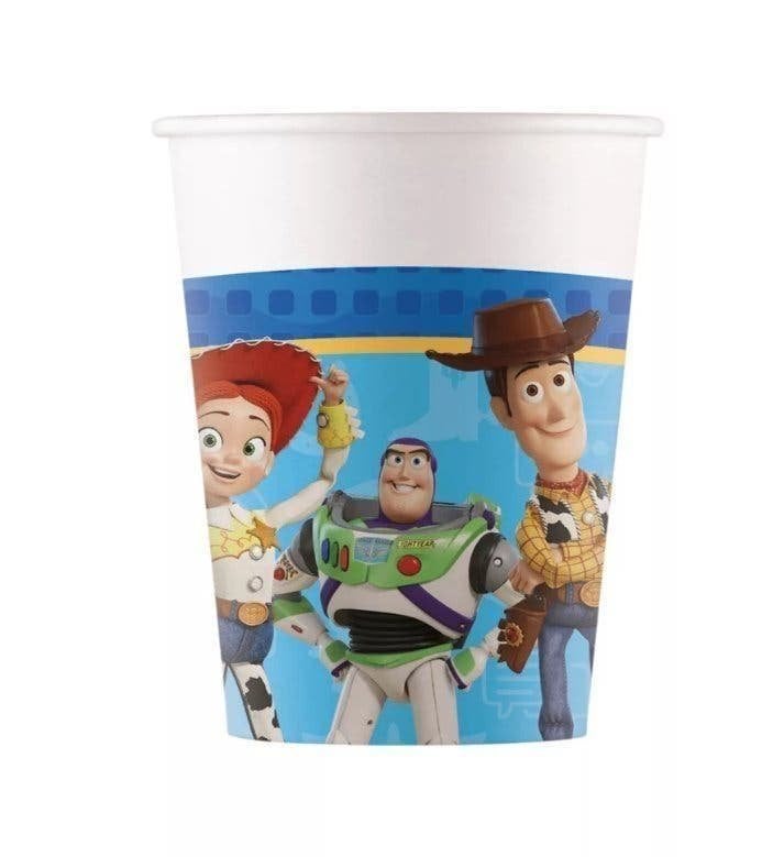 8 Toy Story Kartonnen Bekers Verjaardag Kinderfeestje, Hobby en Vrije tijd, Verjaardag, Nieuw, Ophalen of Verzenden, Nvt