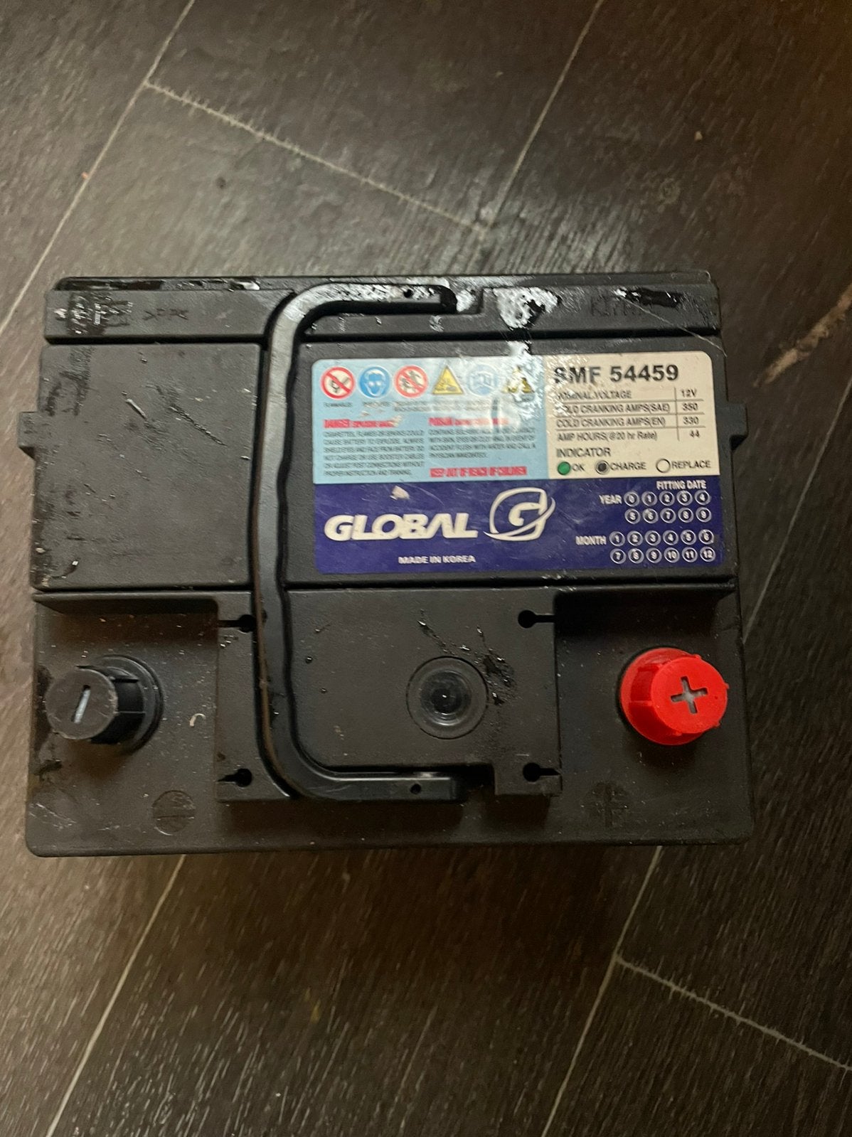 Global startaccu 12V 44Ah – SMF 54459 – ongecontroleerd, Gebruikt