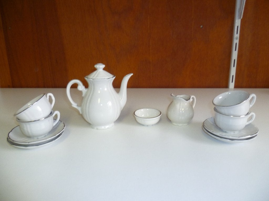 D.E. serviezen, Verzamelen, Ophalen of Verzenden, Zo goed als nieuw, Porselein, Compleet servies