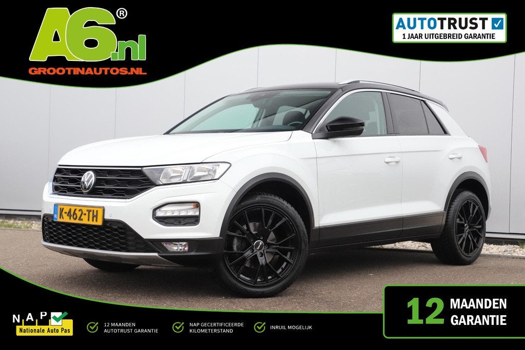 Volkswagen T-Roc 1.0 TSI Style Business Trekhaak 18 inch Zwa, Voorwielaandrijving, Stof, Gebruikt, Wit