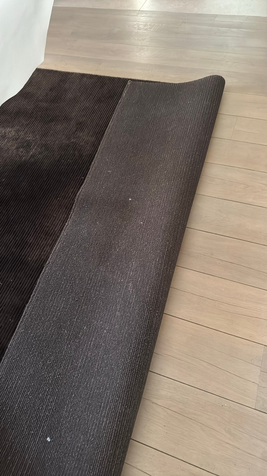 Donkerbruin Tapijt 4,80 x 3,60 m, Ophalen, Gebruikt, Bruin, 200 cm of meer