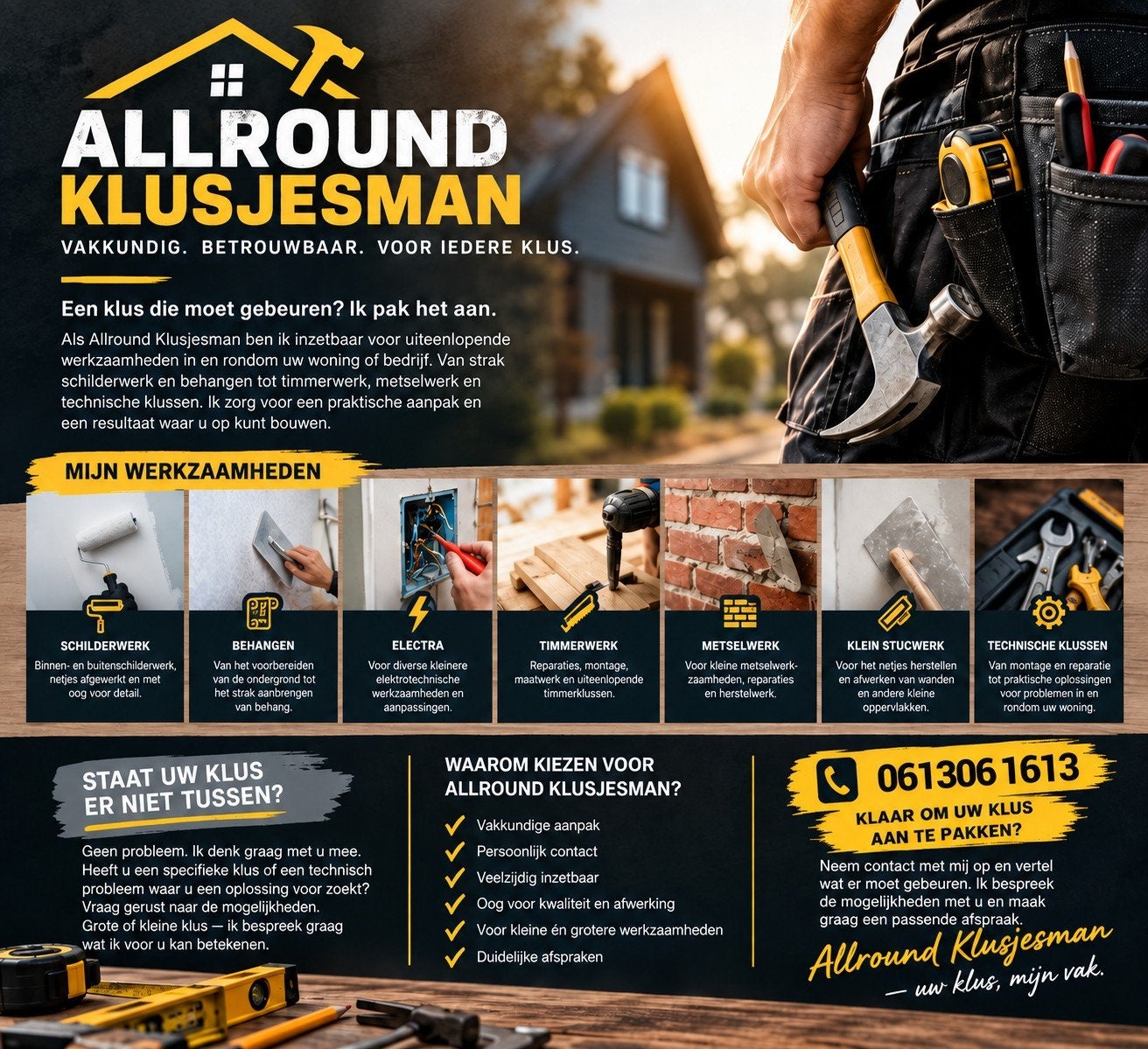 allround klusjesman helpt u graag