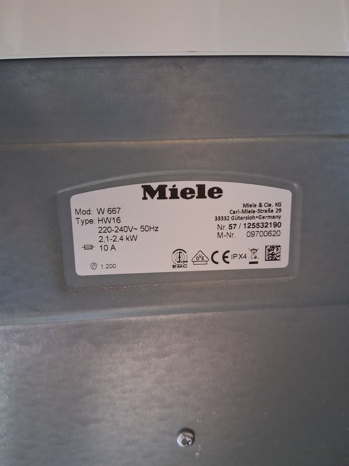 miele wasautomaat bovenlader, Ophalen, Gebruikt, Overige