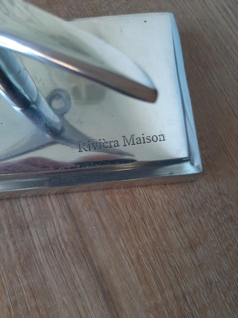 Riviera maison kapstok. Chroom, 5 haken, ophangen aan 2 ogen, Wandkapstok, Ophalen of Verzenden, Zo goed als nieuw, Minder dan 100 cm