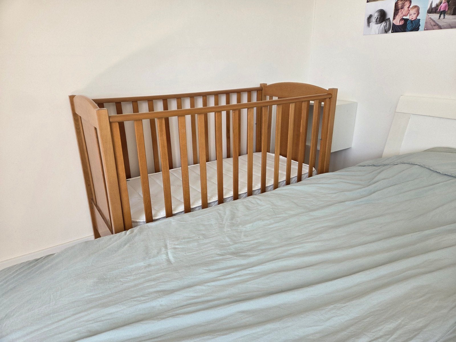 Co-sleeper (130x60) ledikant met verstelbare zijkanten, Gebruikt, Minder dan 140 cm, Minder dan 70 cm, Ophalen
