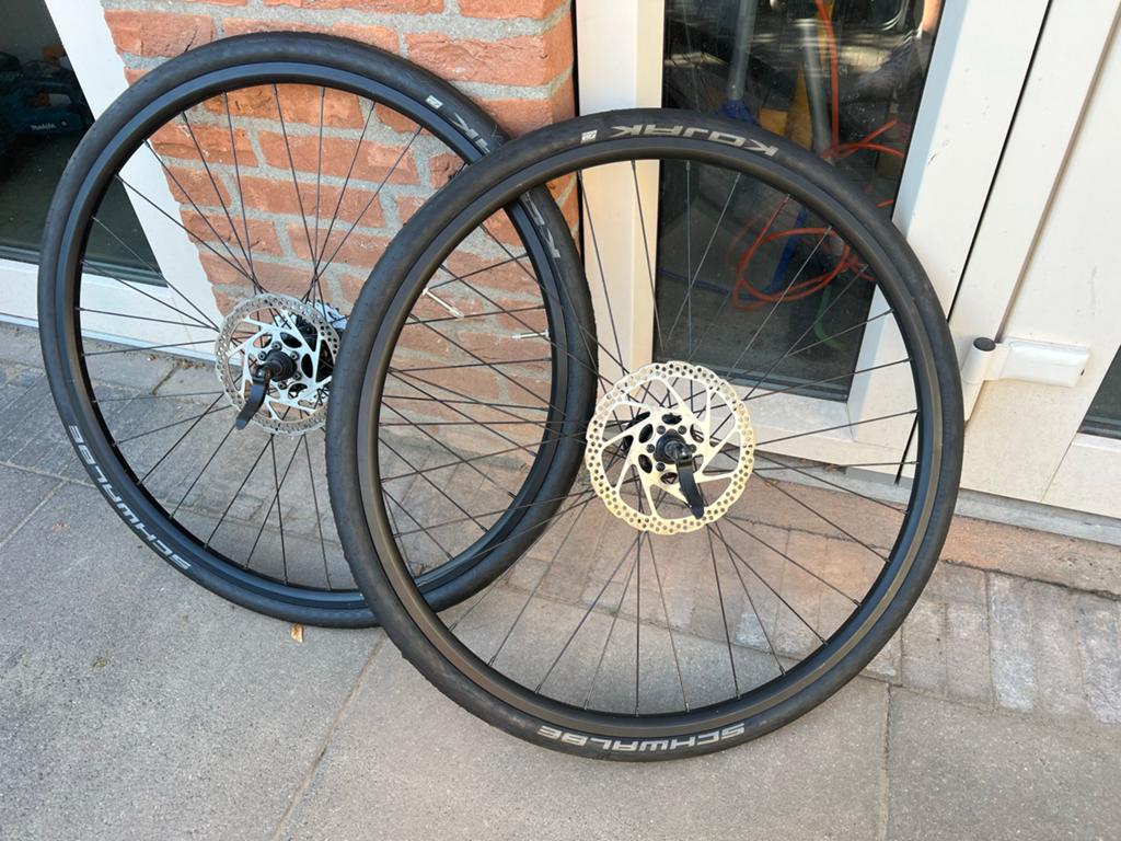 MTB velgen 29 inch (622) met Schwalbe Kojak slick banden, Fietsen en Brommers, Fietsonderdelen, Ophalen, Gebruikt, Mountainbike