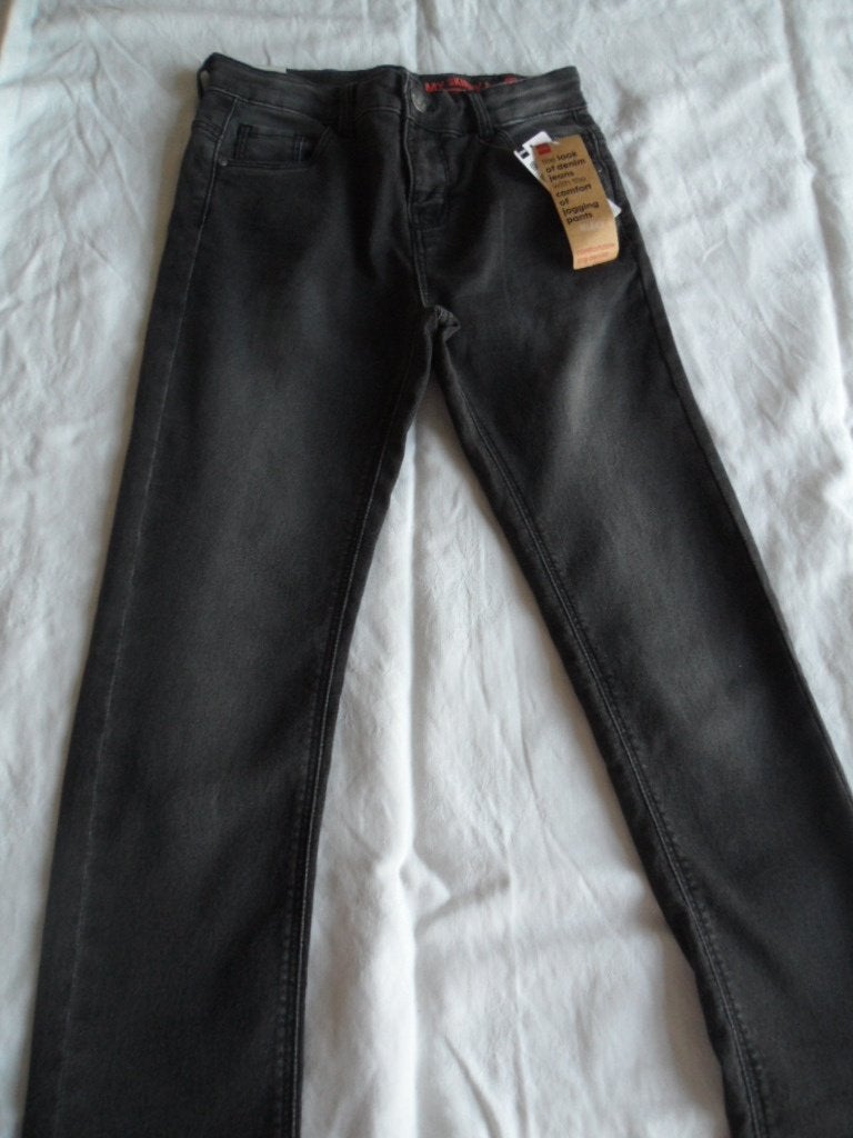 HEMA jeans spijkerbroek grijs zwart mt 158 NIEUW, Kinderen en Baby's, Kinderkleding | Maat 158, Broek, Meisje, Nieuw, Ophalen of Verzenden