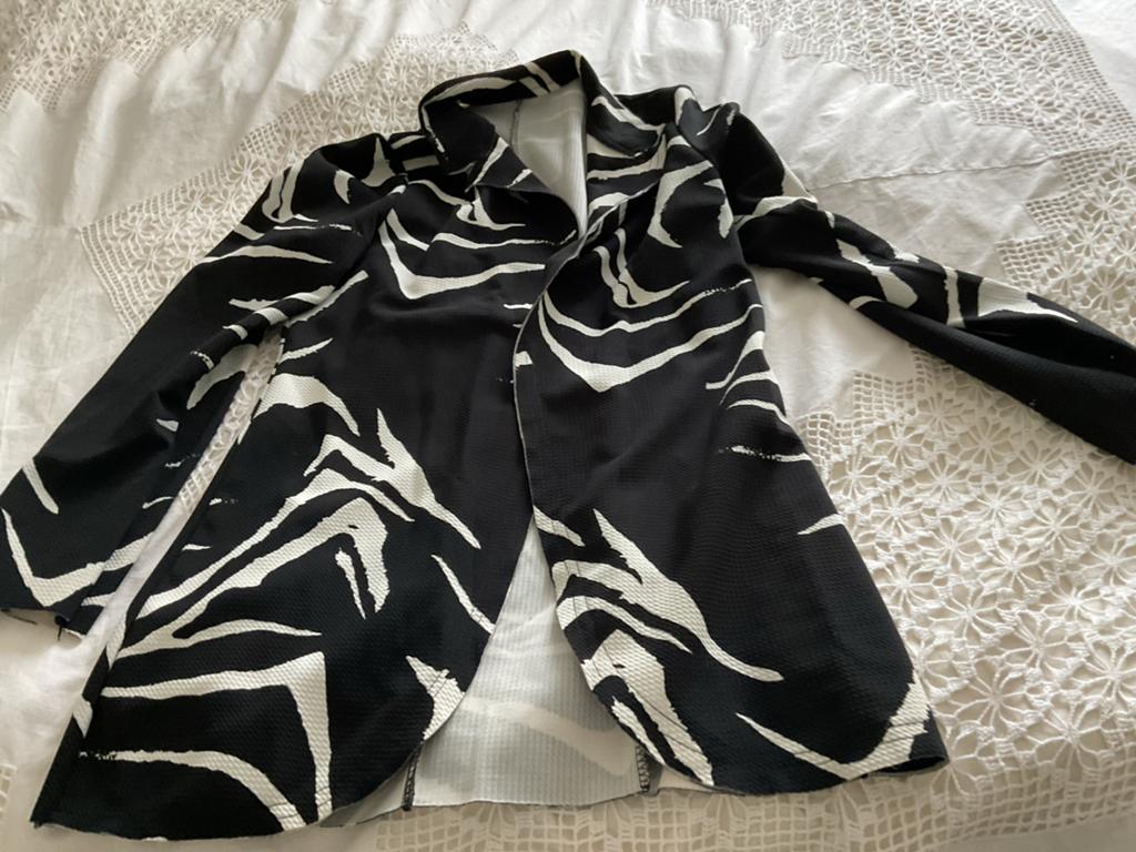 Zwart-wit colbertje met zebraprint, maat 36, Zwart, Ophalen of Verzenden, Jasje, Maat 36 (S)