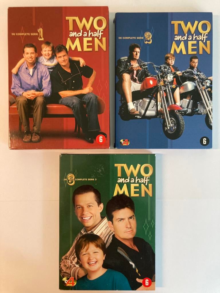 Two and a Half Men seizoen 1 t/m 3, 2003–2005 /12xDVD /3xbox, Boxset, Ophalen of Verzenden, Zo goed als nieuw, Komedie