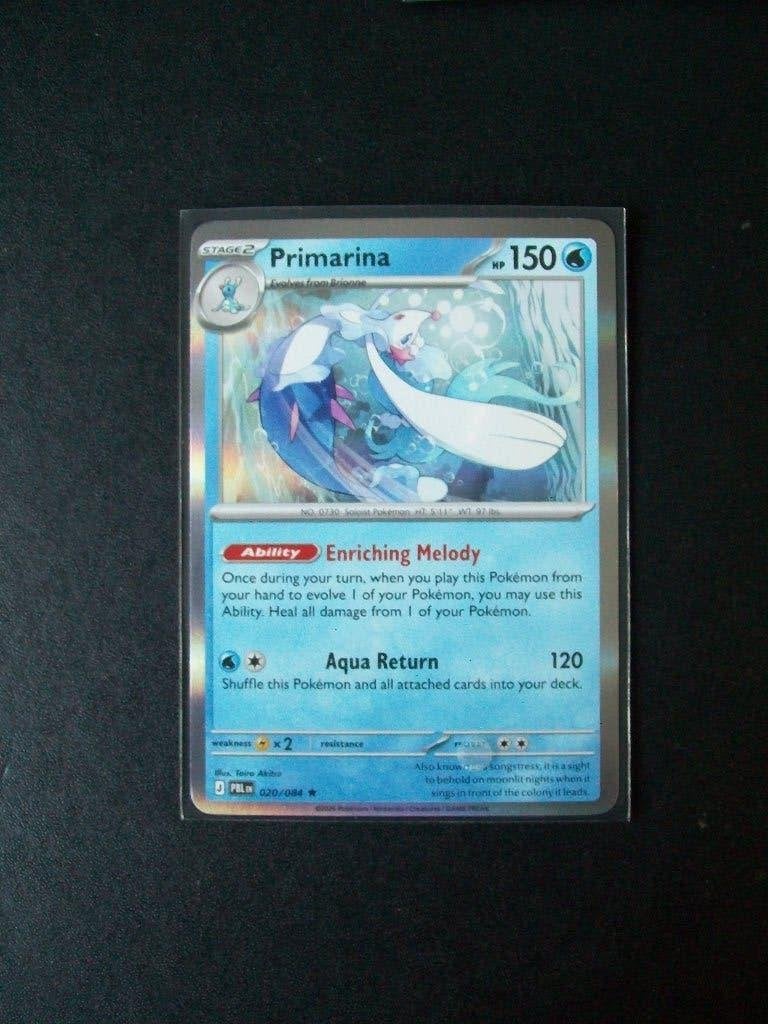 4558. Nieuwe Pokemon Kaart Holo Rare PRIMARINA   (020/084), Verzenden, Nieuw, Losse kaart, Foil