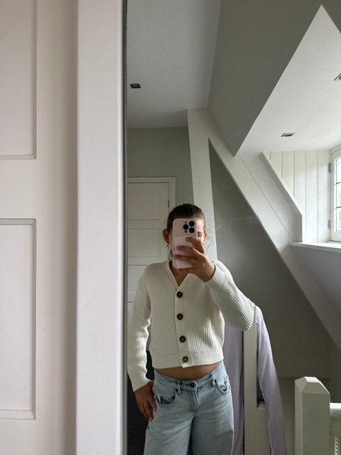 wit vest, Meisje, Trui of Vest, H&M, Ophalen of Verzenden