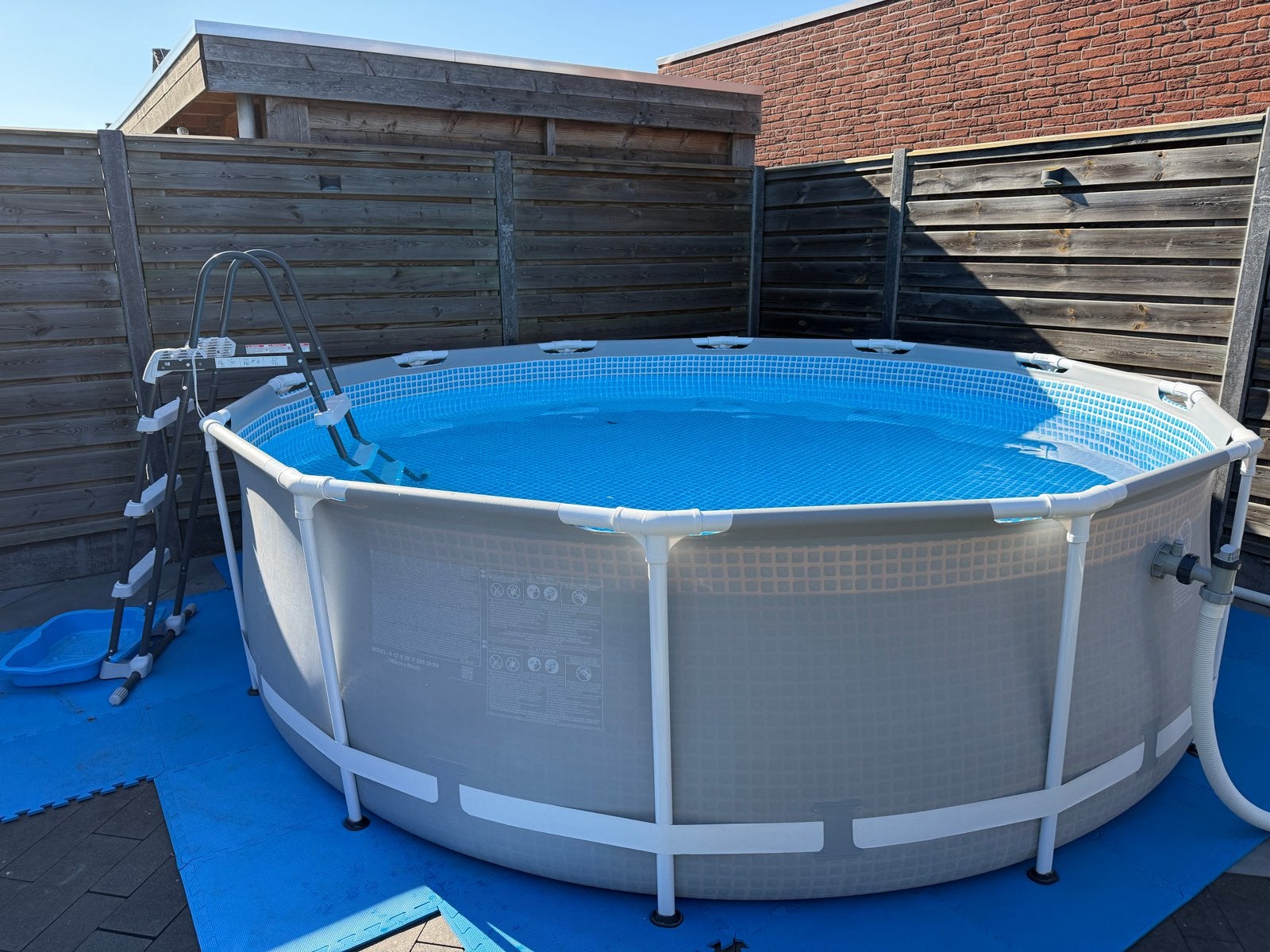 Intex Opzetzwembad 366 x 99 cm, Gebruikt, 80 tot 120 cm, Rond, 300 cm of meer
