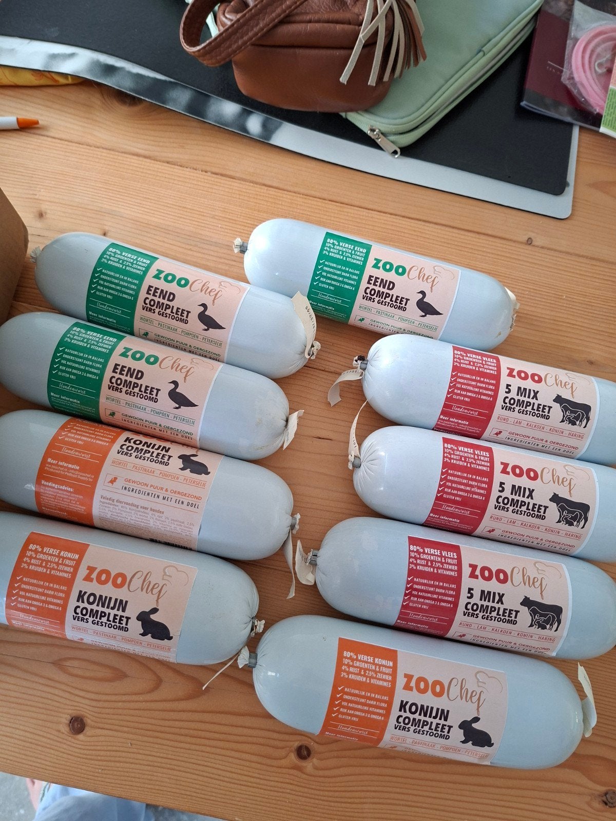 9 rollen gestoomd honden voer, Zoo Chef, Dieren en Toebehoren, Dierenvoeding, Ophalen of Verzenden, Hond