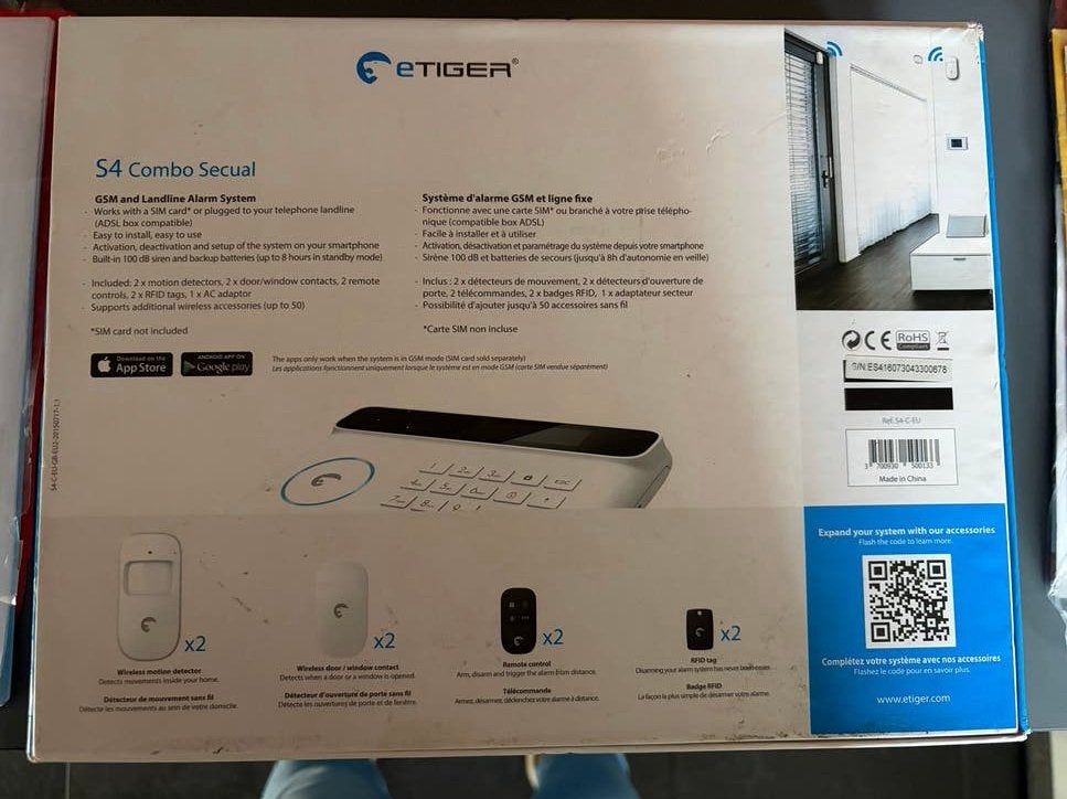 eTiger S4 Combo Secual Alarmsysteem - Voor de techneut, Ophalen of Verzenden, Compleet systeem, Draadloos, Beweging