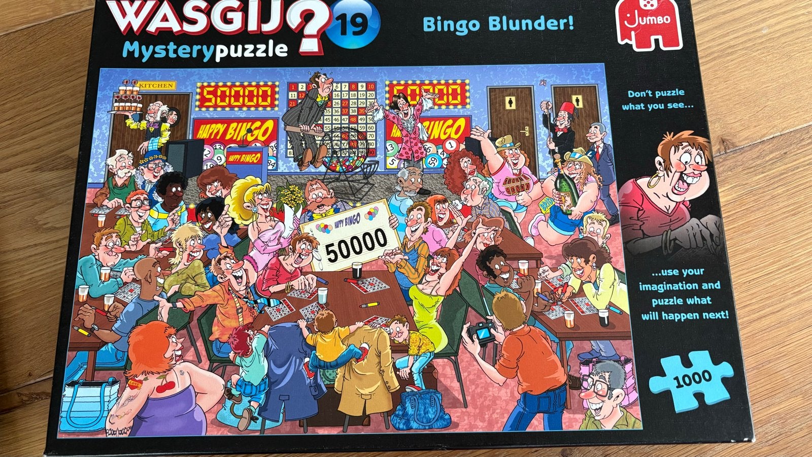 Wasgij Mystery Puzzel 19: Bingo Blunder! 1000 stukjes, Ophalen, 500 t/m 1500 stukjes, Gebruikt, Legpuzzel
