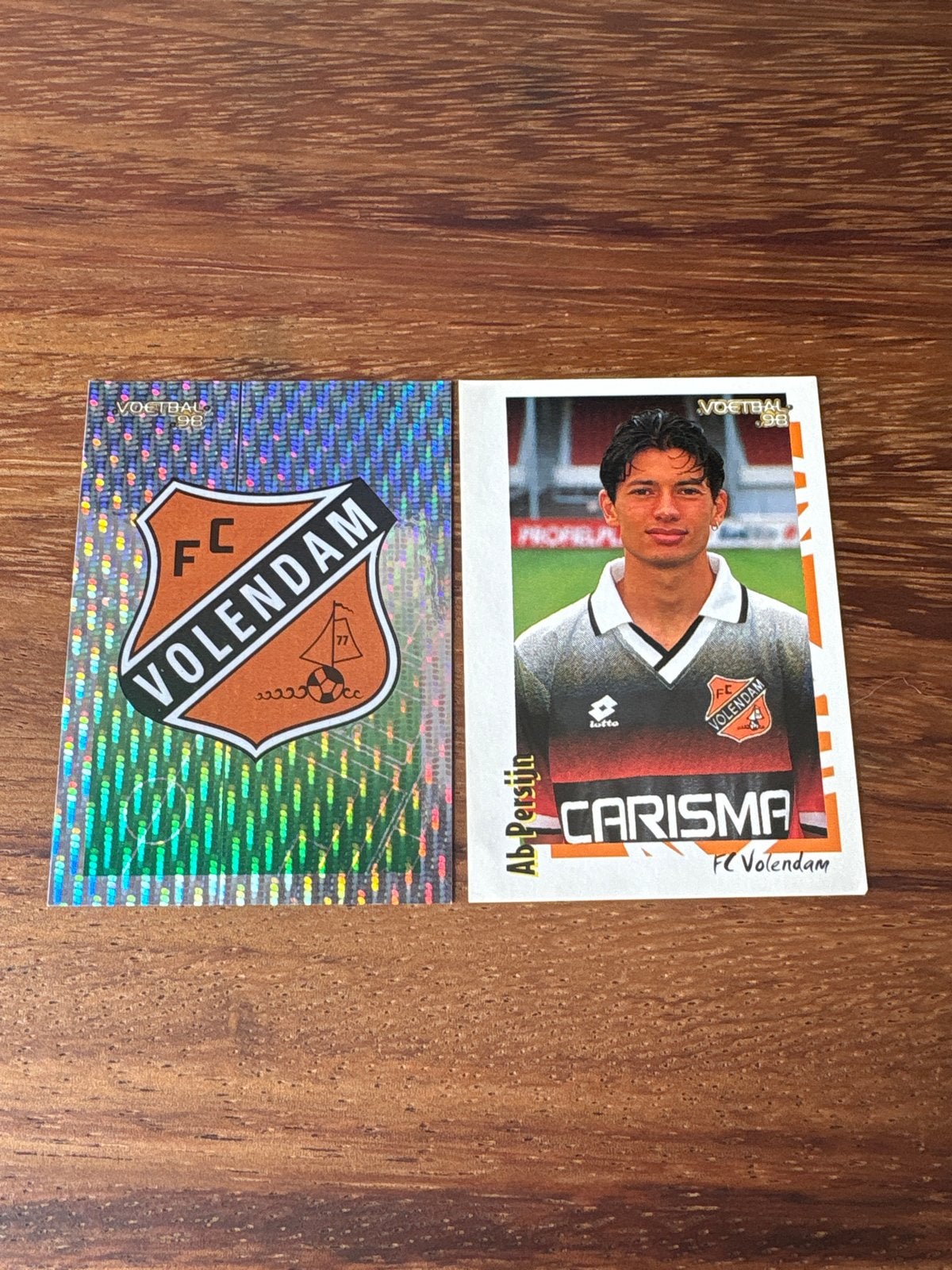 Voetbal '98 Panini FC Volendam Ab Persijn & Logo Plaatjes, Ophalen of Verzenden, Gebruikt, Stickers en Plaatjes