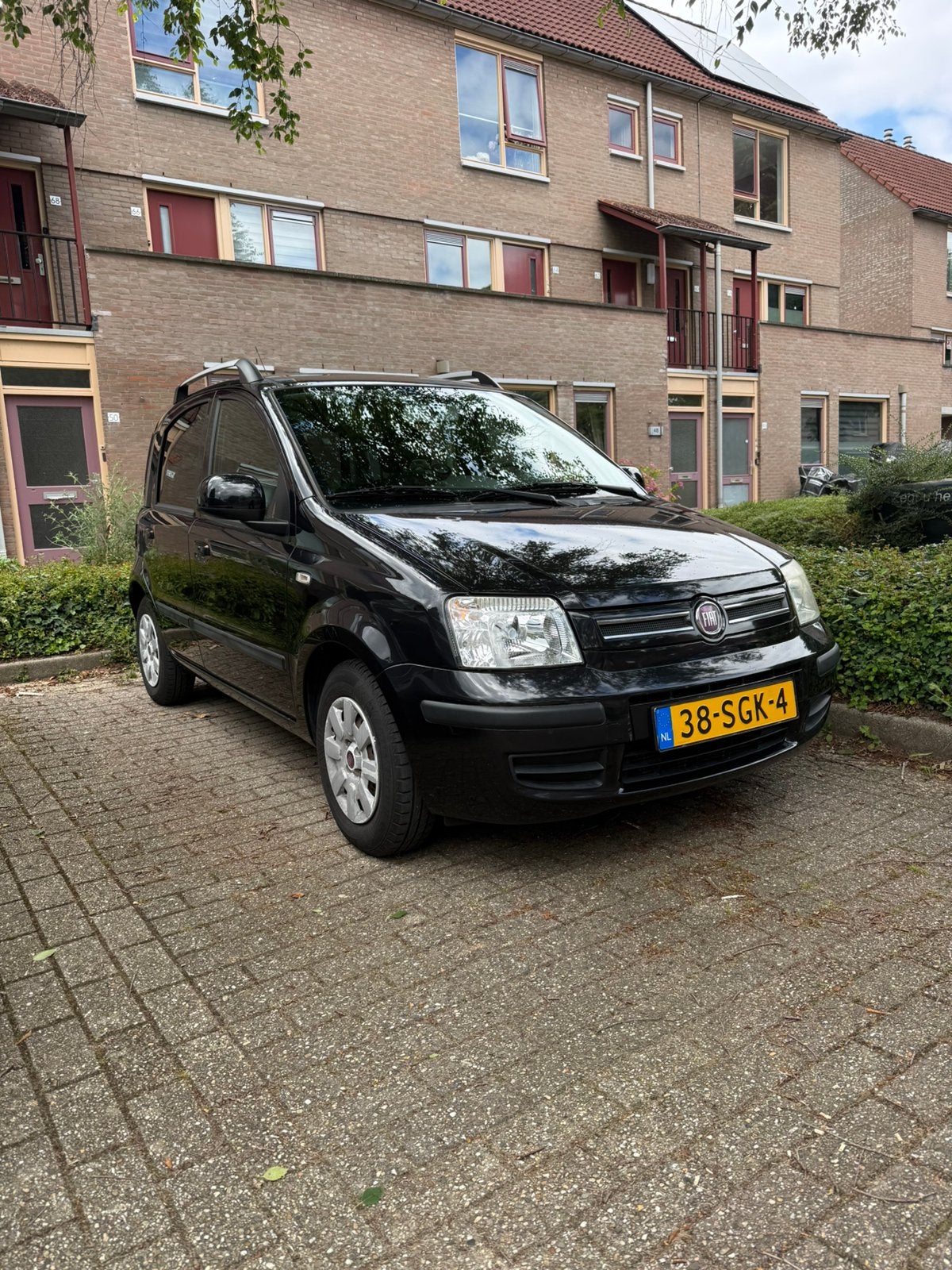 Fiat Panda 1.2 2011 Zwart airco bluetooth radio, Auto's, Fiat, Euro 5, 1242 cc, Zwart, Origineel Nederlands