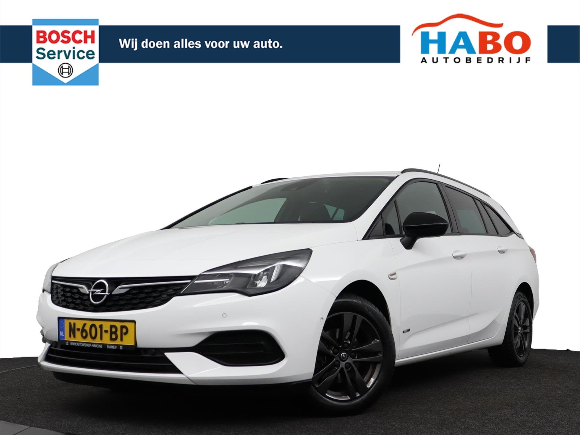Opel Astra Sports Tourer 1.2 TURBO DESIGN & TECH 110PK ECC/C, Voorwielaandrijving, Gebruikt, 1199 cc, Wit