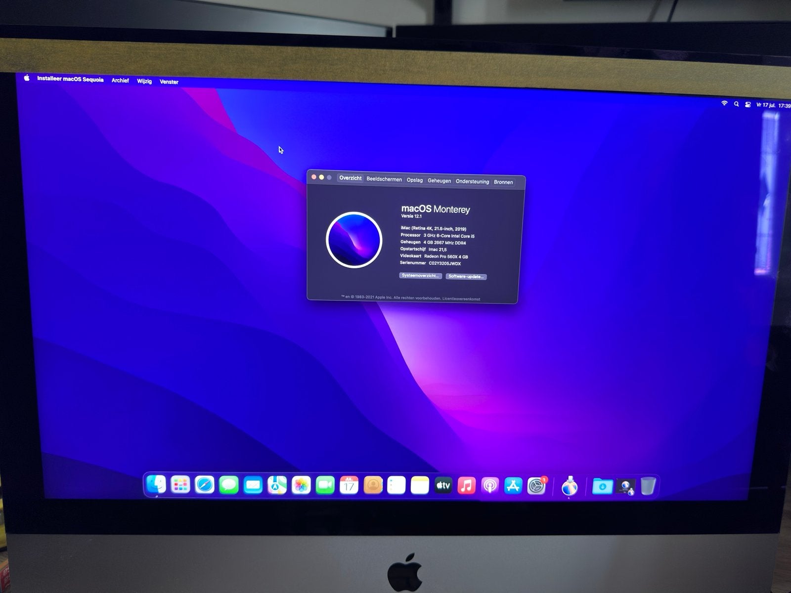 iMac 21,5 inch 2019 met defect (bootloop), zonder HDD, Computers en Software, Apple Desktops, Niet werkend, iMac, Onbekend, Ophalen of Verzenden