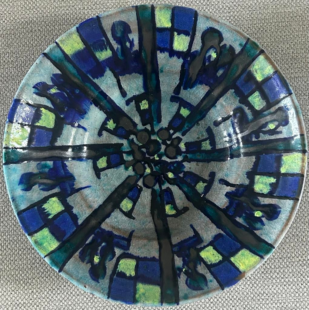Zeldzaam unica COBRA / Bauhaus keramiek bord 1957, Antiek en Kunst, Antiek | Keramiek en Aardewerk, Verzenden