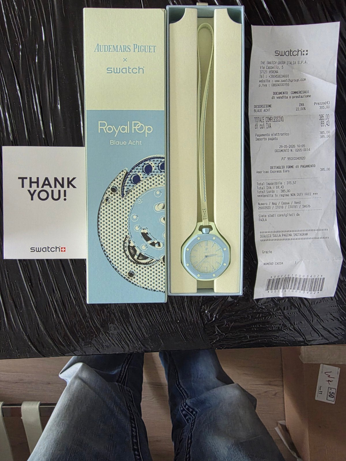 Swatch x Audemars Piguet Royal Pop 'Blaue Acht' Horloge, Ophalen