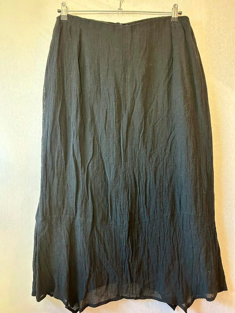 Wille zwarte linnen rok 50, Kleding | Dames, Grote Maten, Ophalen of Verzenden, Nieuw, Zwart, Rok