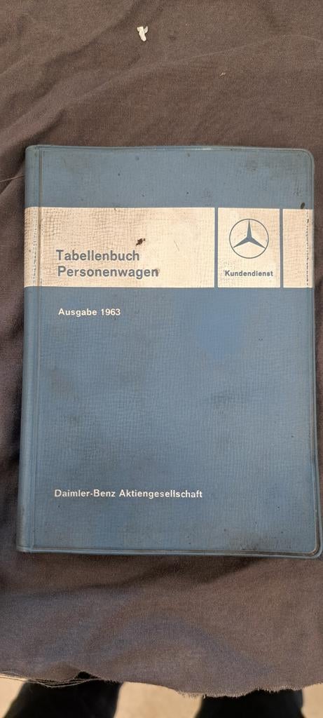 Mercedes-benz tabellenbuch 1963, Ophalen of Verzenden, Gelezen, Mercedes