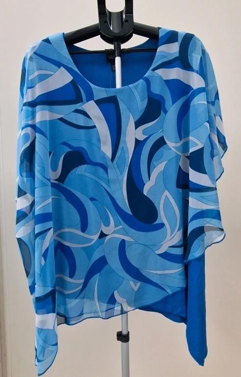 Ulla Popken Tuniek Blauw Print 50/52 Nieuw, Kleding | Dames, Ophalen of Verzenden, Nieuw, Blauw, Blouse of Tuniek