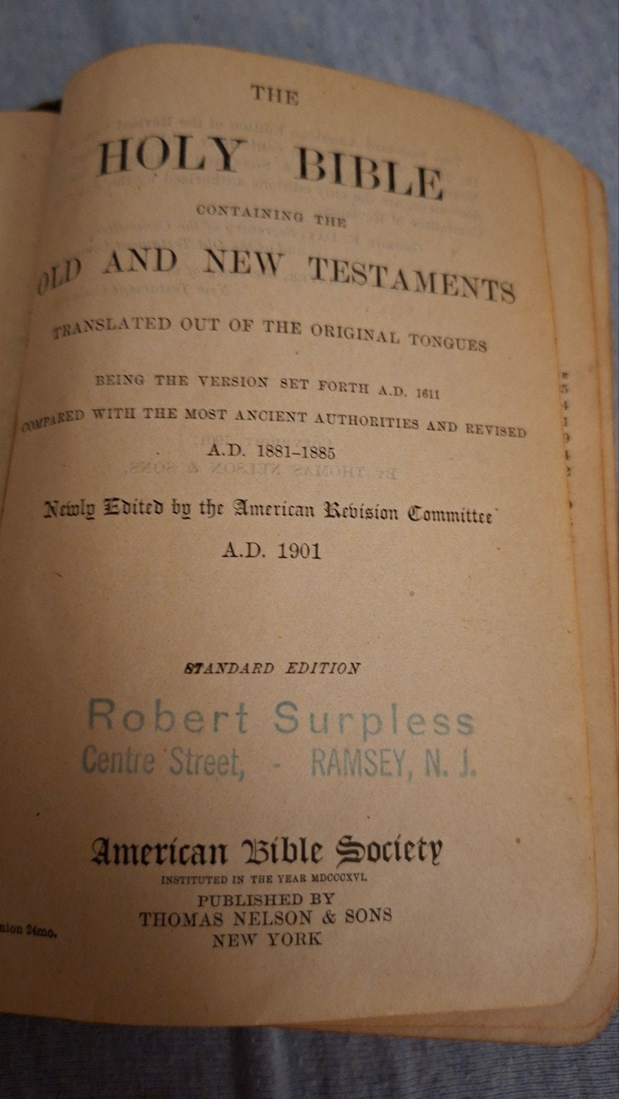 Antieke Holy Bible, American Standard Edition 1901, Antiek en Kunst, Ophalen of Verzenden, American Revision Committee